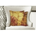 thumbnail image 4 of Ambesonne Rose Throw Pillow Cover 2 Pack, Old Rose Music Note Shabby, 24", Cream Red, 4 of 6