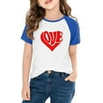 thumbnail image 2 of Annhoo Boys Girls Valentines Day Shirt Cute Round Neck Block Color Short Sleeve Print Tops Trendy Comfortable Clothes, 2 of 8