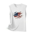 thumbnail image 4 of Wycnly 4th of July Tank Top for Women Independence Day Patriotic Loose Comfy Racerback Shirts Vest Summer USA Flag Print Crewneck Sleeveless Fashion Blouses White xl, 4 of 5