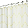 thumbnail image 3 of Polyester Fabric Modern Geometric Herringbone Print Shower Curtain with Reinforced Buttonholes for Master and Guest Bathroom - Machine Washable & Water Resistant - 72" x 72" - Yellow/White, 3 of 5