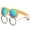 Orange*Blue Green, variant on Women's Oversized Square Magnetic Clip-on Polarized Sunglasses & Myopia Compatible Optical Glasses Transparent Pink & Matte Metal UV400 for All Day Wear Driving Errands