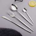 thumbnail image 1 of Juego de cubiertos de acero inoxidable 18/10, vajilla dorada, cuchara, tenedor, arcoíris, tenedores de fruta, juegos de vajilla de cocina Fivean unisex, 1 of 2