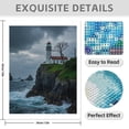 thumbnail image 3 of Diamond Art Kits for Adults - 5d Lighthouse Coast Stormy Waves Diamond Painting for Adults, Diamond Art for Adults Beginners, Diamond Painting Kits for Adults for Home Wall Decor, 3 of 7