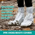 thumbnail image 4 of 2PCs (1 Pair) Disposable Medical Grade Non-Slip PP+PE High Knee Shoe & Boot Cover by Vastmed | Hazmat Boot Durable Water & Skid Resistant for Fluids, Dust, Dirt, Mud – Indoor Use, 4 of 7