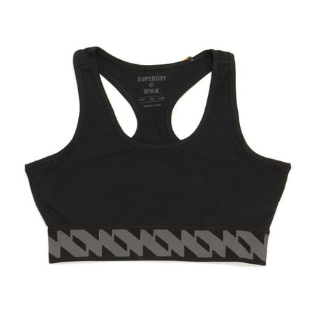 

Super Dry Women s Organic Cotton Code Elastic Bra Black 10 - US