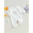 thumbnail image 3 of Bagilaanoe Newborn Baby Girl Boys Fall Jumpsuit Letters Print Long Sleeve Bodysuit 3M 6M 12M 18M 24M Infant Casual One Piece Romper, 3 of 8