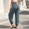 thumbnail image 6 of Gytharion Cotton Linen Pants for Women Fashion Casual Solid Color Drawstring Elastic Waist Trousers Loose Fit Beach Pants, 6 of 7