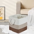 thumbnail image 5 of REGALWOVEN Set of 3 Cotton Storage Bin with Handles for Shelves Closet, Collapsible Storage Basket for Organizing Clothes Khaki 13*13*13in, 5 of 6