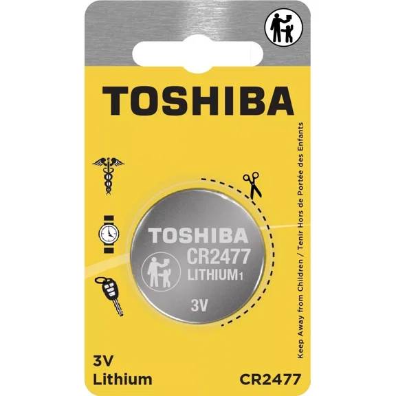 Toshiba CR2477 3 Volt Lithium Coin Battery (1 Battery)