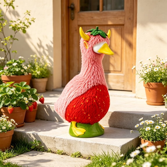 Sruoe Highlands Cattle Porch Goose Outfits, 23 Inch Porch Goose Clothes, Goose Clothes Dress, Duck Sculpture Clothes for Lawn Statue Cement Statue Yard Patio Party Decoration