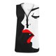 thumbnail image 5 of ICHUANYI Clearance Women Fashion Summer Sexy Fold Printed Regular Sleeveless V Neck Button Top(Red, S) ICHUANYI WER2023080913882, 5 of 5