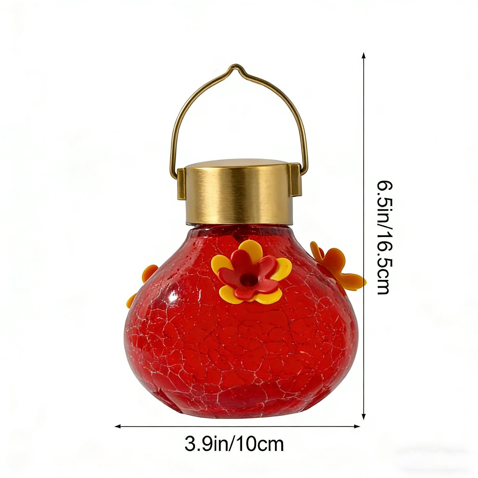 Solar Lighted Hummingbirds Feeder Automatic Unit Patio Hanging Outdoor Decoration