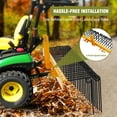 thumbnail image 4 of Fulvari 60-Inch Heavy Duty Pine Straw Rake with 26 Spring Steel Tines, 3-Point Hitch Tractor Attachment for Category 0 & 1, Landscape Rake for Leaves, Pine Needles, Grass & Debris, All-Steel Build, 4 of 6