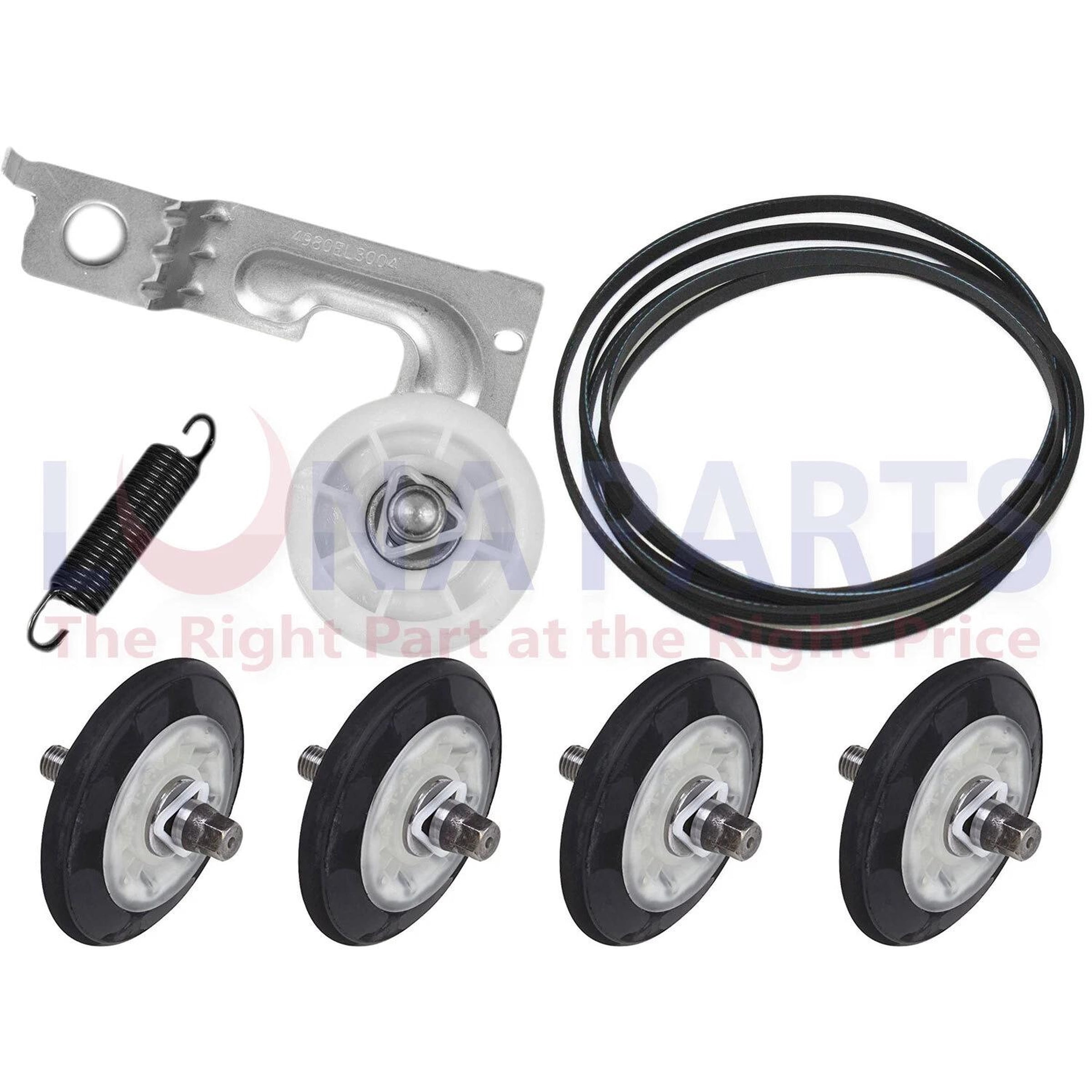 LG DLE3500W/00 Dryer Rollers Belt Idler Pulley Kit
