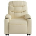 thumbnail image 6 of vidaXL Electric Stand up Massage Recliner Chair Cream Fabric, 6 of 9