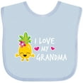 thumbnail image 3 of Inktastic I Love My Grandma with Pineapple Girls Baby Bib, 3 of 4