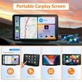 thumbnail image 3 of Portable Apple Carplay Screen for Car, Wireless Android Auto Stereo, Easy Install 7 Inch IPS Touch Screen Car Play Adapter, GPS Navigation, Airplay Audio Receivers Bluet, 3 of 9