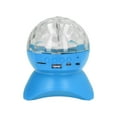 thumbnail image 2 of Disco Ball Rotating Light, Portable 4 Playback Modes Clear Sound  Speaker Disco Ball ABS Shell  For Stage Blue, 2 of 8