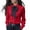 Red #019, variant on Womens Vintage Long Sleeve Ruffled Casual Work Shirt Elegant Bow Blouse Basic Tops Fashion Spring Fall Clothes Black XL