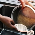 thumbnail image 3 of Kitchen Supplies，Kitchen Tools Pot Strainer Pot Strainer Strainer Spaghetti Strainer with Handle Pot Strainer with Recessed Handle for Different Size Pots (Gray), 3 of 8