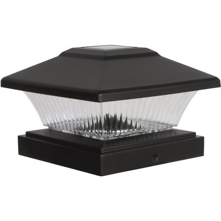 

1PK Fusion 4 In. x 4 In. Black Solar LED Post Cap