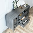 thumbnail image 2 of CBJCBJ-48"Credenzas & Sideboards with 2 Doors & 3Drawers, TV Cabinet Storage Cabinet, Grey., 2 of 3