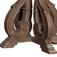 thumbnail image 4 of Gia Side End Table- 27 Inch Round Top- Carved Details- Brown Solid Wood, 4 of 5