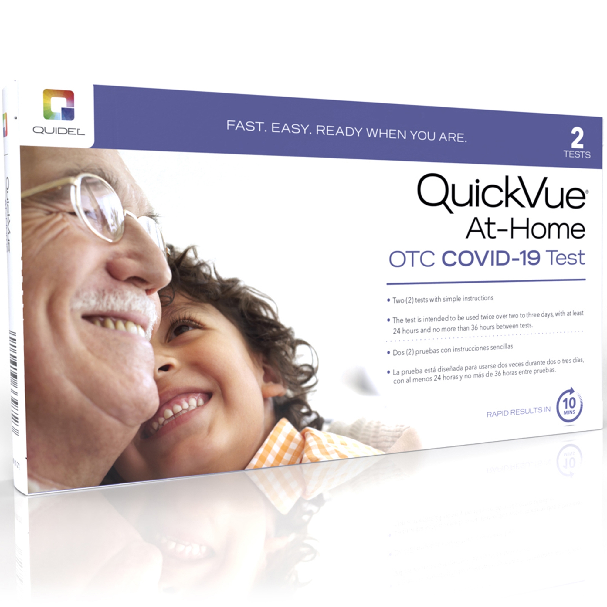 Quidel QuickVue At-Home COVID-19 Test - 10 Minute Results at Home - image 2 of 7