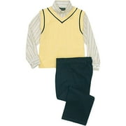 George - Little Boy's Cable-Knit Vest Three-Piece Set