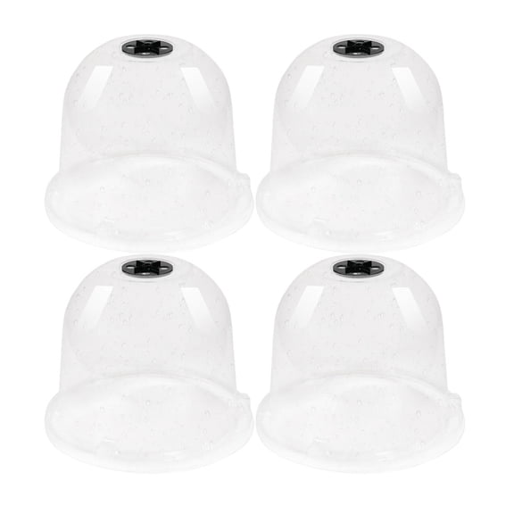LOLIPPYY Set of 4 Transparent Reusable Garden Plant Domes for Plant and Growth