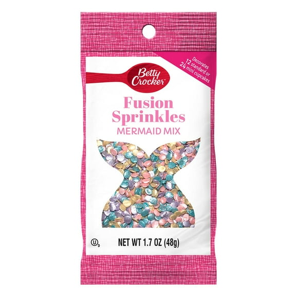 Pack of 6, Betty Crocker Mermaid Mix Fusion Sprinkles, 1.7 oz