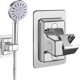 thumbnail image 1 of No Drill Shower Head Bracket - Self-Adhesive 360 Rotating Wall Mount for Tile, Glass, Marble Surfaces, 1 of 5