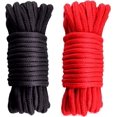 thumbnail image 1 of Soft Cotton Rope 32 Feet / 10 Length 1/3 Inch Thick Durable Twisted Rope Cord for Climbing Pack Braid Home Decor(2 Pack, Upgrade- Red-Black)by Torubia, 1 of 7