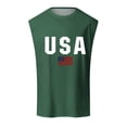 thumbnail image 4 of Sopiago American Flag Tank Top Men Patriotic 4th Of July Shirts for Men Air Force Flyover Muscle Sleeveless Graphic Gym Workout Tank Tops for Men Green,M, 4 of 4