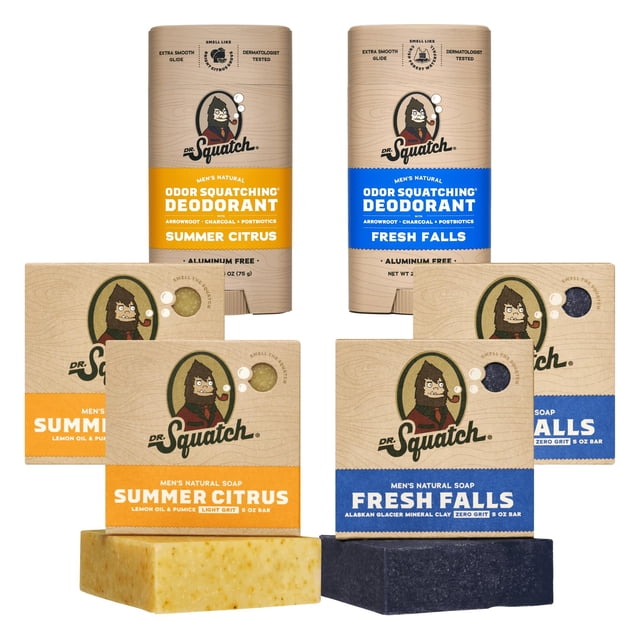 Paquete variado de jabón y desodorante Dr. Squatch Manly Soap