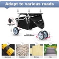 thumbnail image 2 of YRLLENSDAN Foldable Pet Stroller, Dog Stroller Small Dogs 3 Wheel Pet Carriers for Small Dogs with Wheels Cat Stroller w/Storage Basket for Medium Dogs, 2 of 7