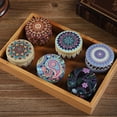 thumbnail image 3 of Tarro de vela colorido redondo retro aromaterapia vela té caja de almacenamiento de dulces engrosada mini estilo étnico pequeña lata, 3 of 5