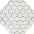 thumbnail image 2 of Unique Loom Trellis Frieze Collection Area Rug - Rounded (5' Octagon Ivory/Gray), 2 of 6