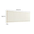 thumbnail image 6 of Sparta Weave Wall-Mount Vegan Leather King Headboard in Natural Beige, 6 of 7