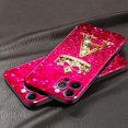 thumbnail image 4 of Pink Diamonds Letter Phone Case for Apple iPhone 11 7 12 13 Pro XR X XS Max 6 6S 8 14 Plus Soft Cover Shockproof Funda 14mini, 4 of 5