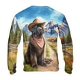 thumbnail image 2 of Welcome Fall Western Cowboy Newfoundland Enjoys Majestic Autumn All Over Print 3D Sweatshirt Unisex Merch Newfie Dog Lover Gifts - 01007, 2 of 6