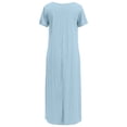 thumbnail image 5 of Casual Summer Dress for Everyday Wear Lightweight Loose Fit Short Sleeves Solid Color Style Women’s Casual Tennis Dress Female Everyday Attire Blue M, 5 of 6