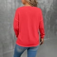 thumbnail image 5 of Qulqfy Trendy Tops for Women 2026 Waffle Knit Plus Size Red V Neck Tunic Shirts Spring Long Sleeve Fall Shirts Cute Going Out Tops for Women XL, 5 of 9