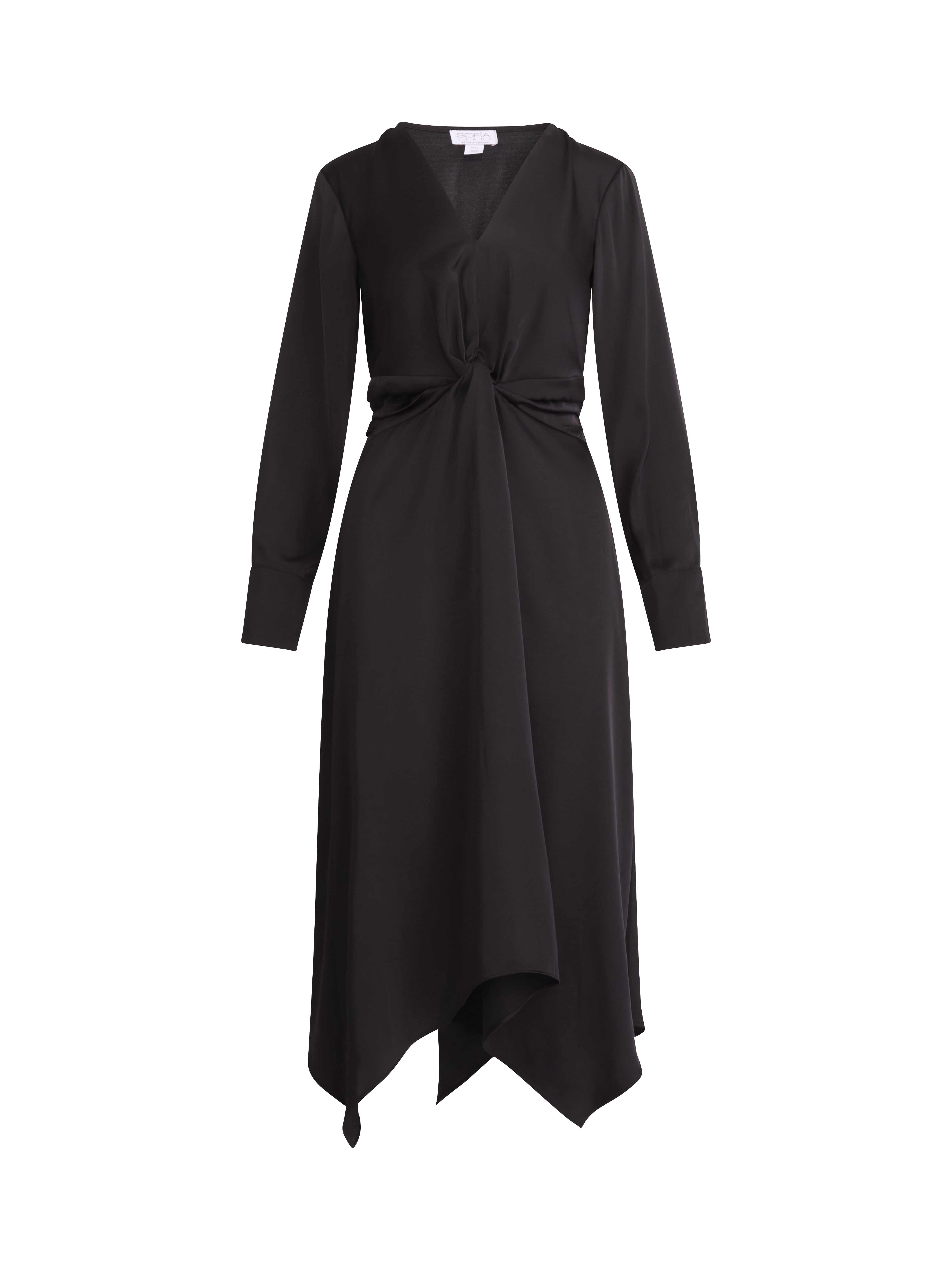 Sofia Jeans Women's Twist Front Dress, Mid Calf Length, Sizes XS-XXXL