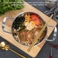 thumbnail image 4 of Ramen Pot Binaural Heating Evenly Noodle Pot Steel Color  Korean Ramen Pot for Spaghetti Soup Porridge Noodle, 4 of 21