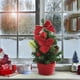 thumbnail image 1 of Mini árbol de Navidad de escritorio con bolas y lazos galvanizados | Decoración navideña de PVC para el hogar y la oficina | Set de corona festiva de 20 x 10 cm, 1 of 5