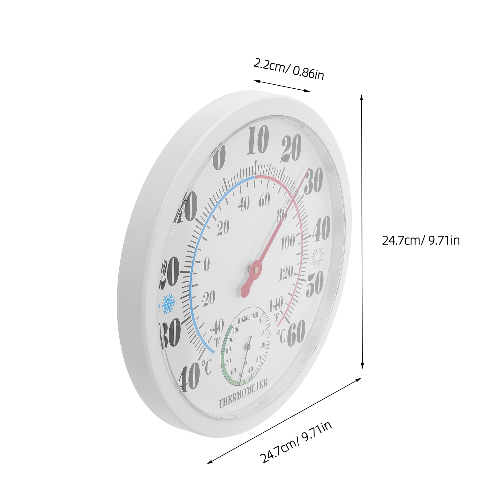 HONMEET Digital Wall Thermometer and Hygrometer for Indoor Use, Temperature and Humidity Monitor