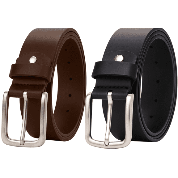 Resistance Men's Full Grain Australian Leather Belt – 1.5" Wide Genuine Leather Belt with Classic Buckle for Work & Casual Wear