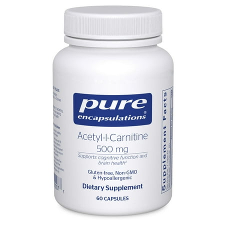 Pure Encapsulations Acetyl-L-Carnitine 500 mg - Memory & Brain Supplement - Brain Support & Focus* - Gluten Free & Non-GMO - 60 Capsules