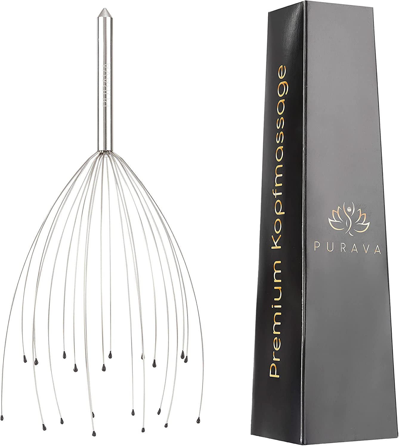 PURAVA (Original) Head Massager with Improved Design Head Scratcher Massager with 20